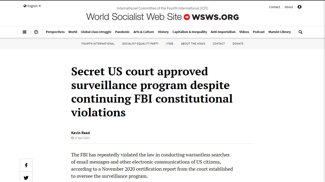 Secret US court approved surveillance program despite continuing FBI ...