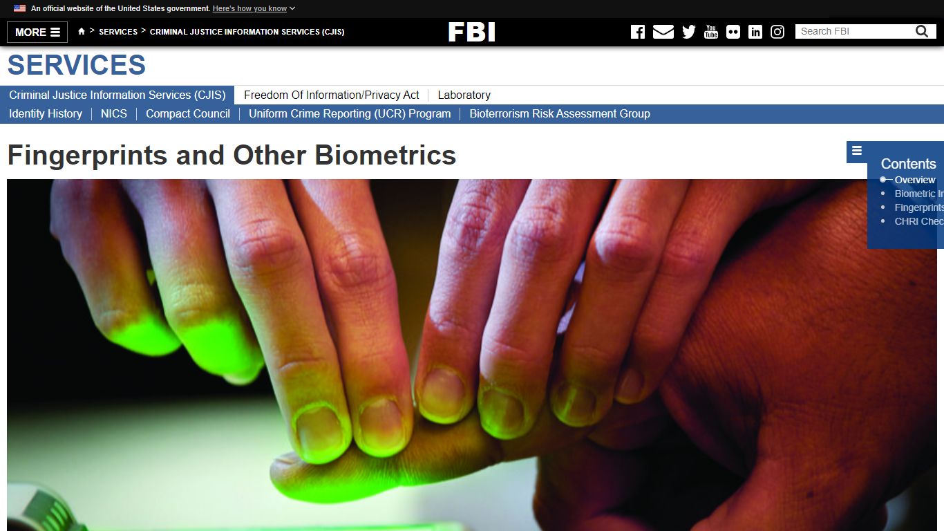 Fingerprints and Other Biometrics — FBI